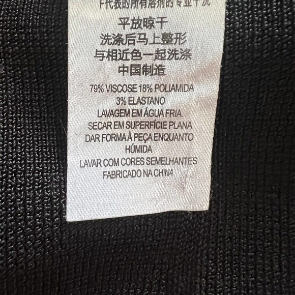 French Connection Black Knit Bandage Bodycon Dress Size 4 Cap Sleeve Y2K - Picture 12 of 12